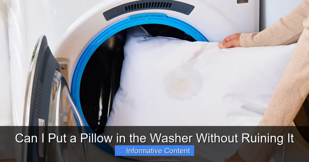 Can I Put a Pillow in the Washer Without Ruining It