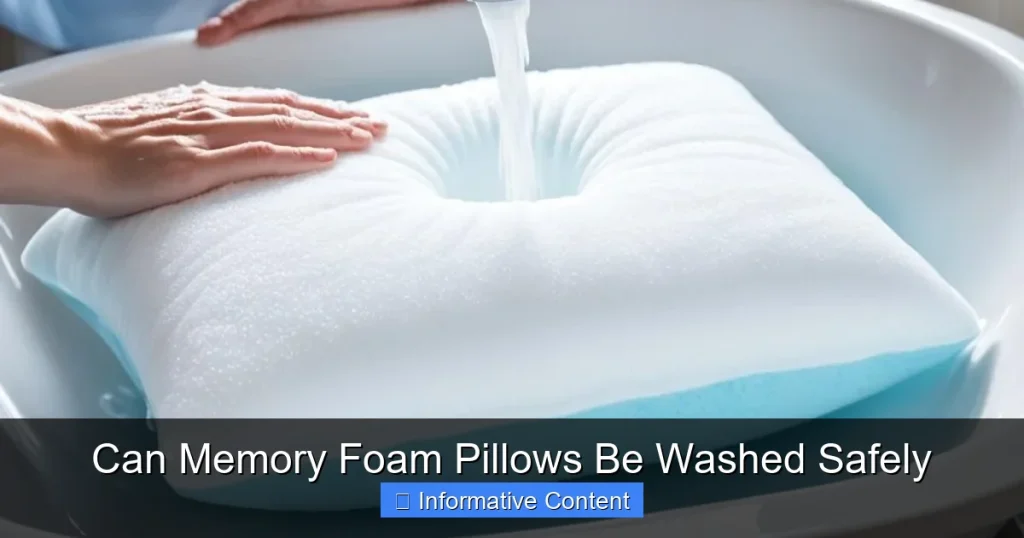 Can Memory Foam Pillows Be Washed Safely