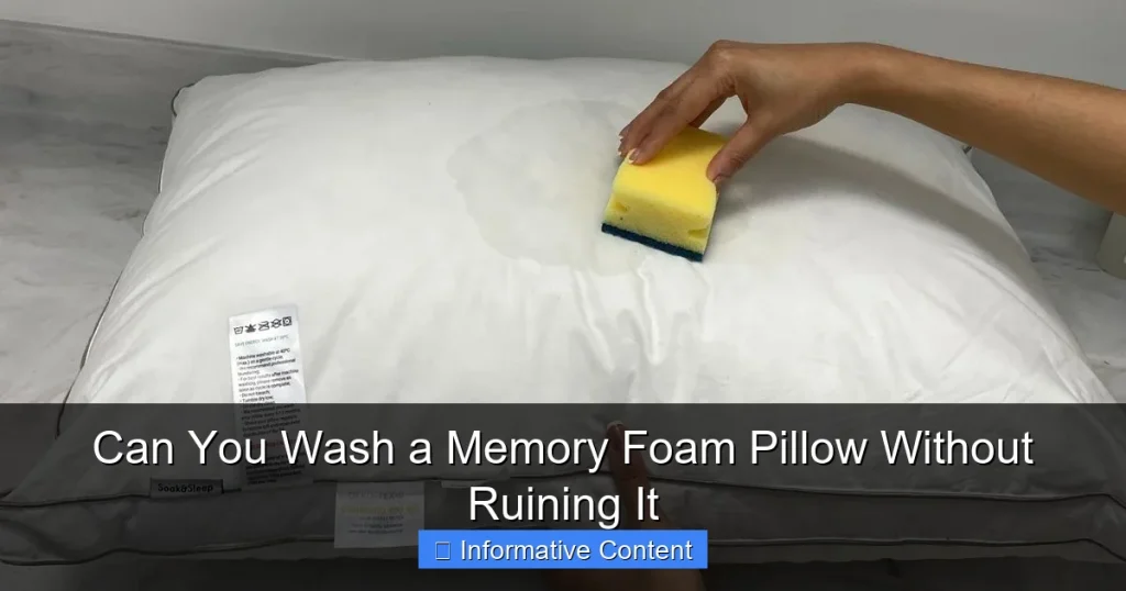 Can You Wash a Memory Foam Pillow Without Ruining It