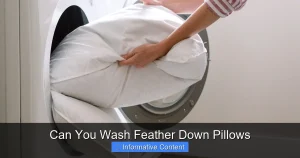 Can You Wash Feather Down Pillows