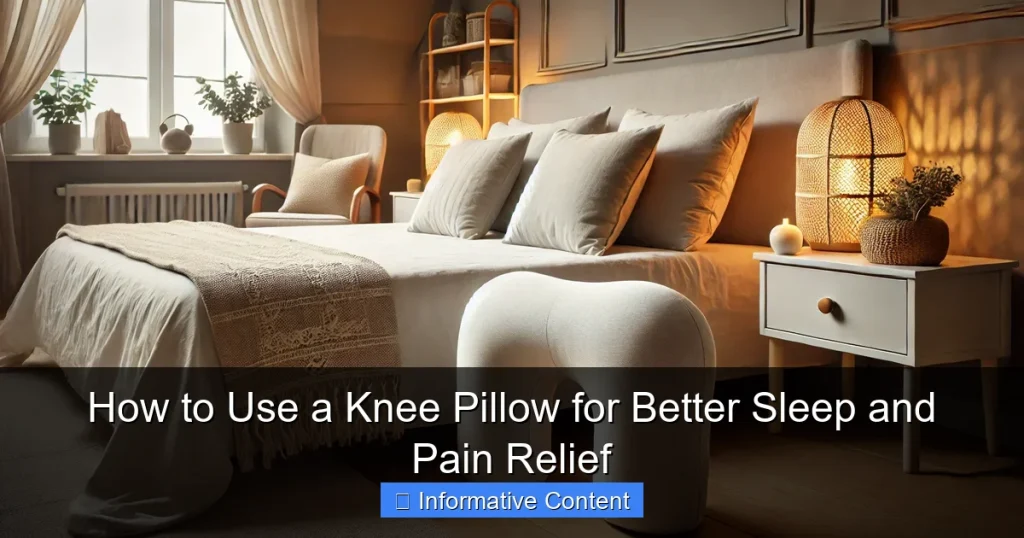 How to Use a Knee Pillow for Better Sleep and Pain Relief