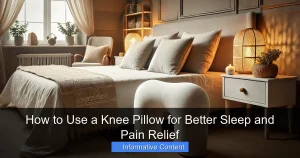How to Use a Knee Pillow for Better Sleep and Pain Relief