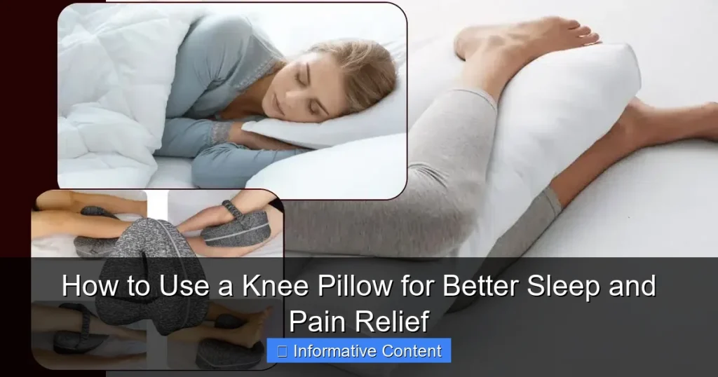 How to Use a Knee Pillow for Better Sleep and Pain Relief