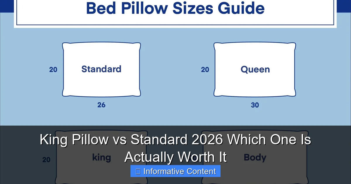 King Pillow vs Standard 2026 Which One Is Actually Worth It