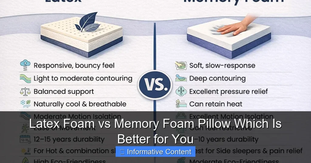 Latex Foam vs Memory Foam Pillow Which Is Better for You