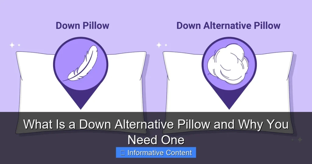 What Is a Down Alternative Pillow and Why You Need One