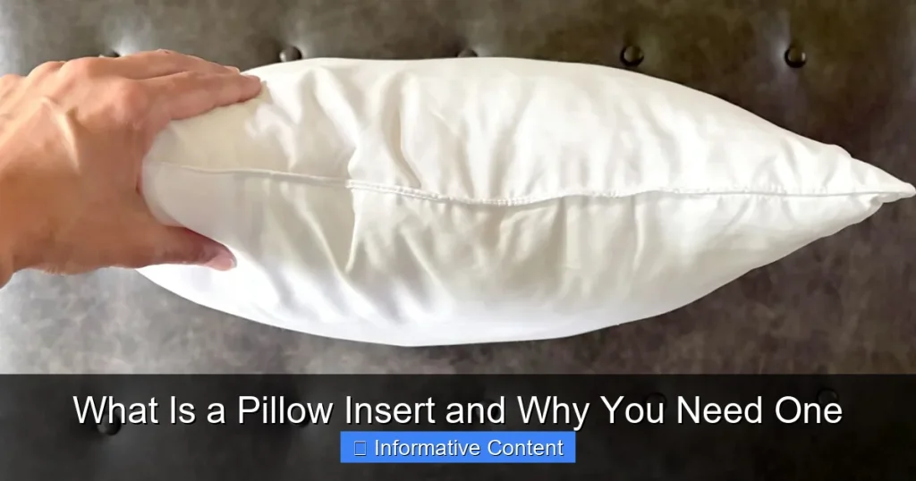 What Is a Pillow Insert and Why You Need One