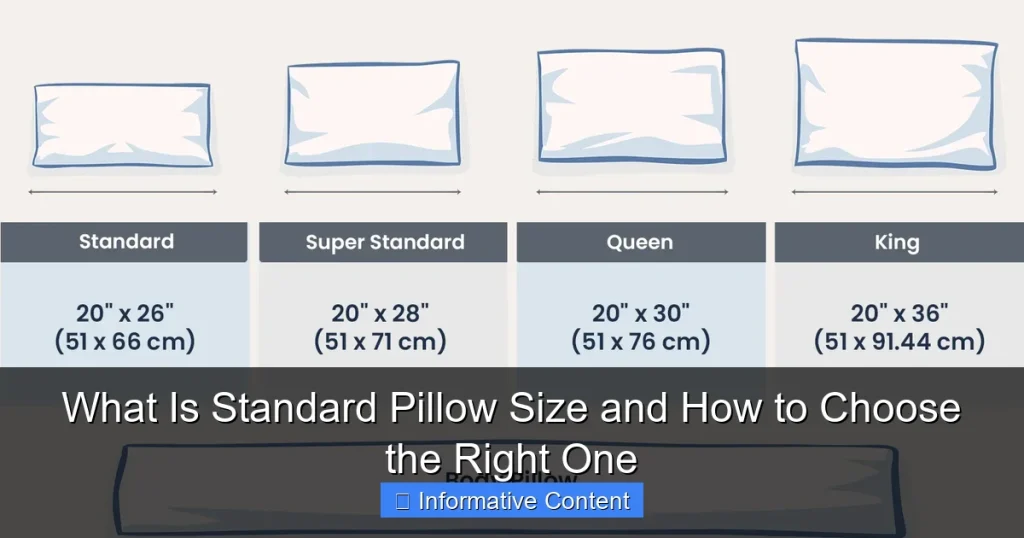 What Is Standard Pillow Size and How to Choose the Right One
