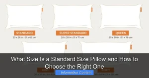 What Size Is a Standard Size Pillow and How to Choose the Right One
