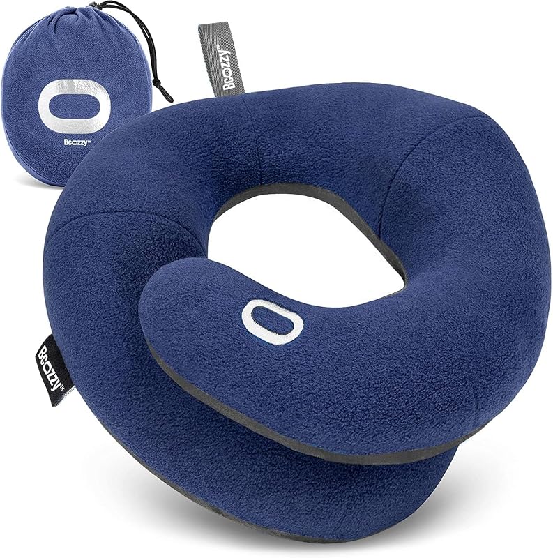 BCOZZY Travel Neck Pillow with support, adjustable size, washable, car