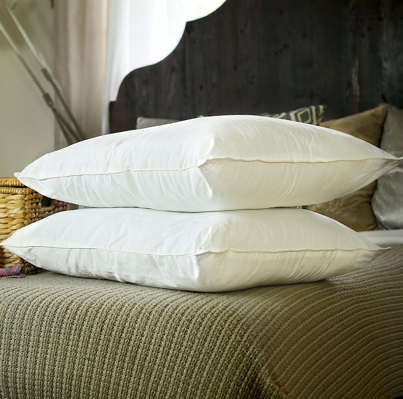 Silk Bedding Direct Silk-Filled Pillows, Long-Strand Mulberry Silk, Mi