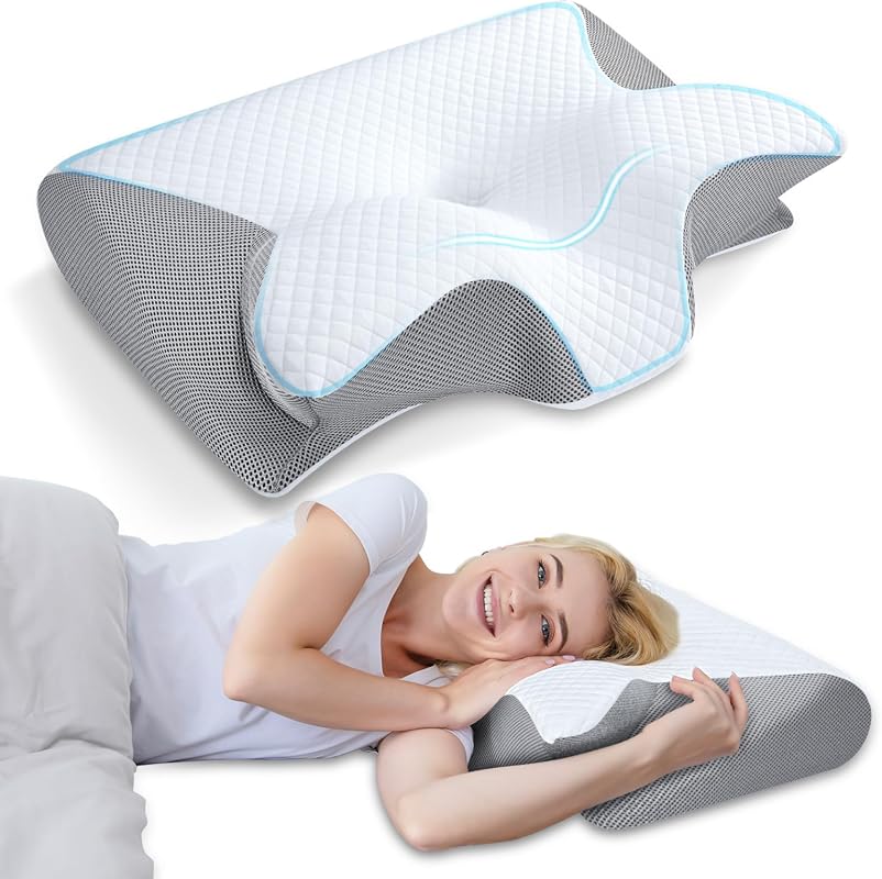 HOMCA cervical pillow offers orthopedic design for neck pain relief, c