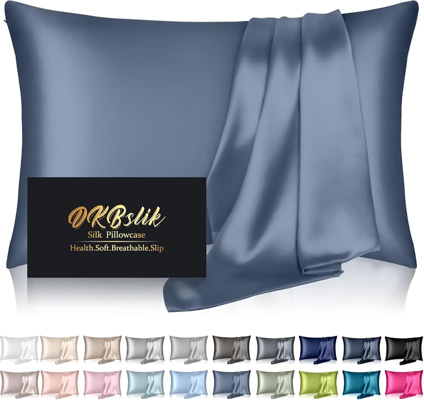 Silk Pillowcase Mulberry Silk Standard Size, Anti-Acne Cooling, Both S