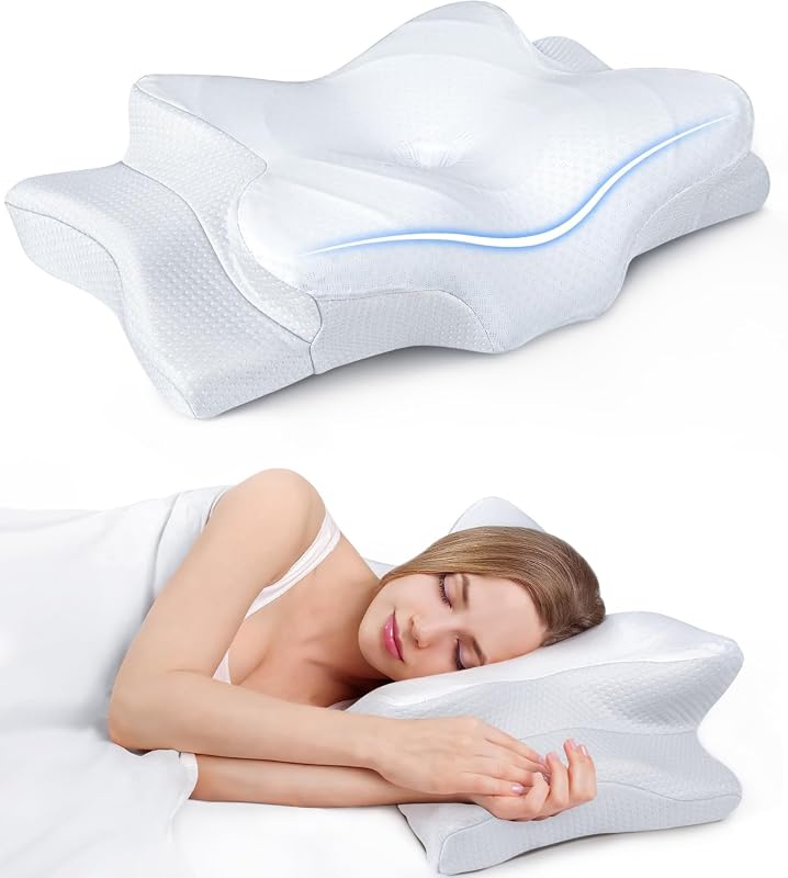 Ultra Pain Relief Cooling Cervical Pillow with Orthopedic Memory Foam,