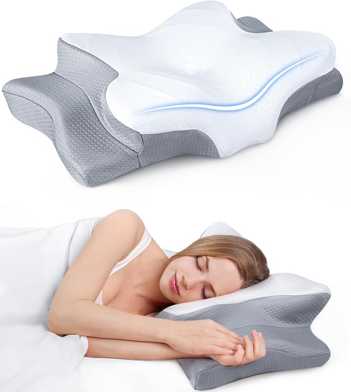 Ultra Pain Relief Cooling Cervical Pillow with Orthopedic Memory Foam,