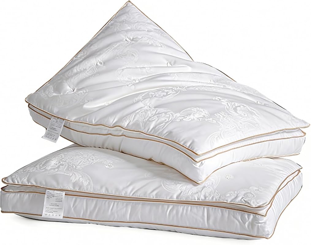 KING SILK Mulberry Silk Sleep Pillow, Silk Top Layer, Polyester Base, 