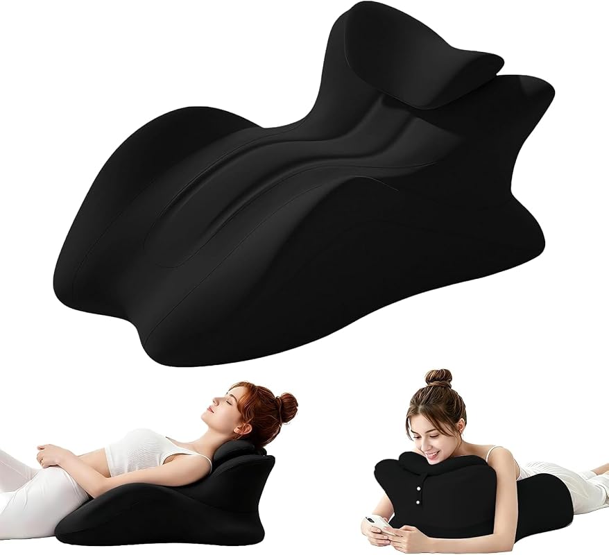 27° Angled Memory Foam Wedge Pillow – Ergonomic Contoured Support for 
