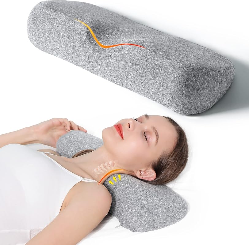Memory Foam Cervical Bolster Neck Pillow