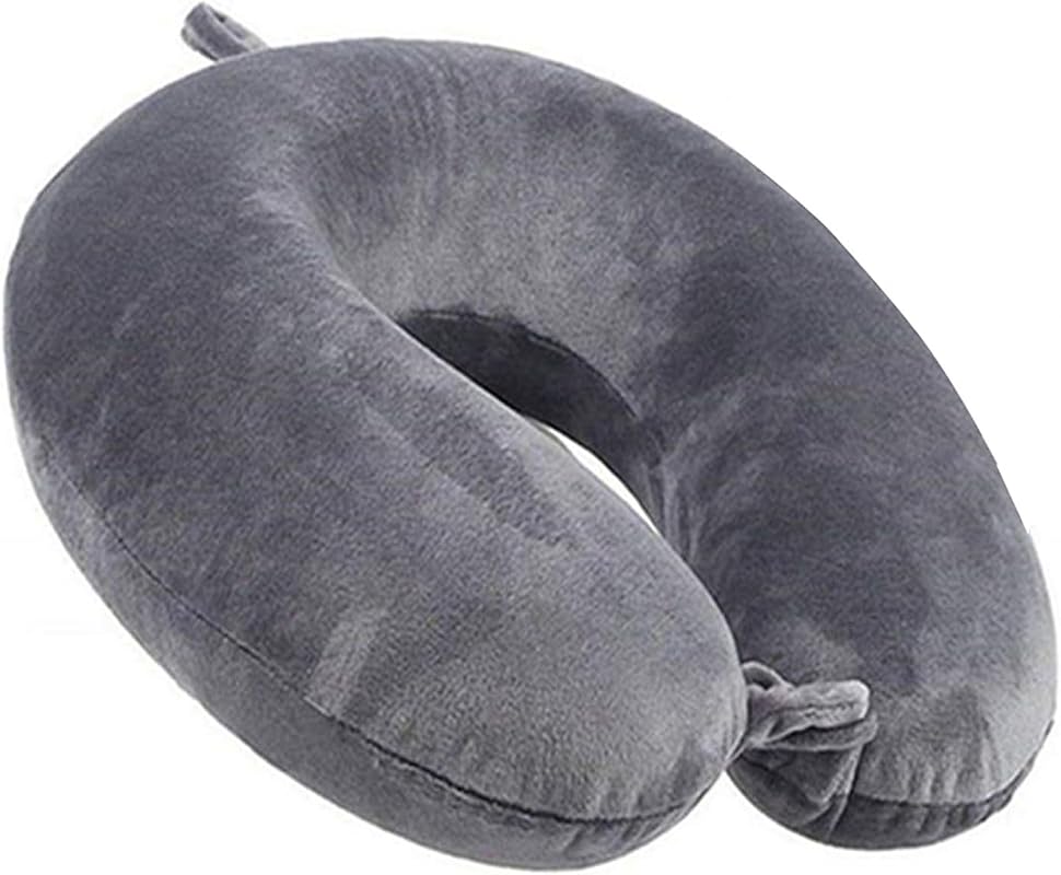 GDEOUP U-Shaped Memory Foam Travel Pillow for Neck and Head Support, P