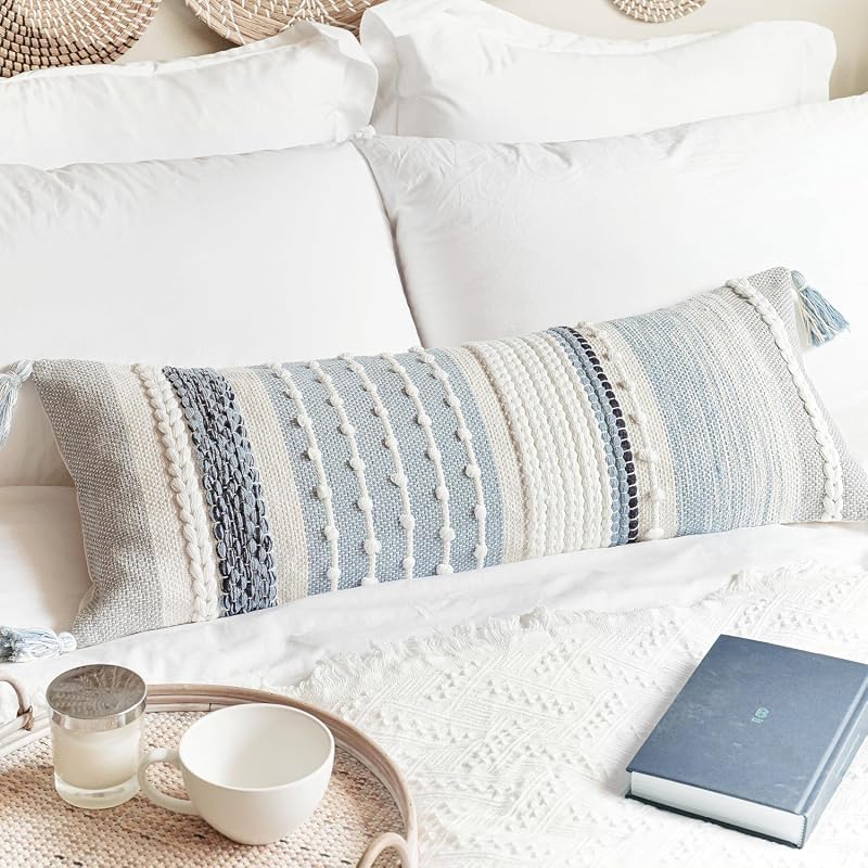 BlissBlush 14x36 Coastal Lumbar Pillow Cover