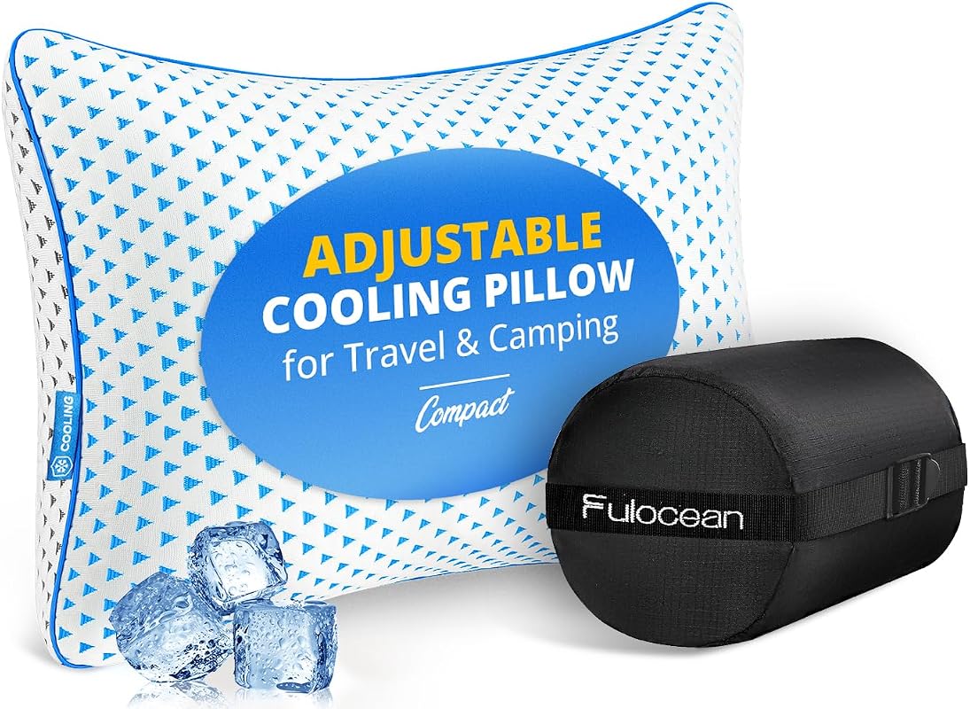 Adjustable Cooling Memory Foam Travel Pillow