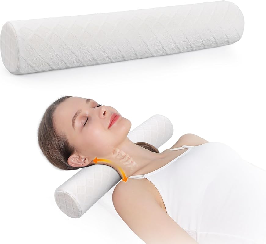 Cozyhealth 3.1-Inch Memory Foam Cervical Roll Pillow
