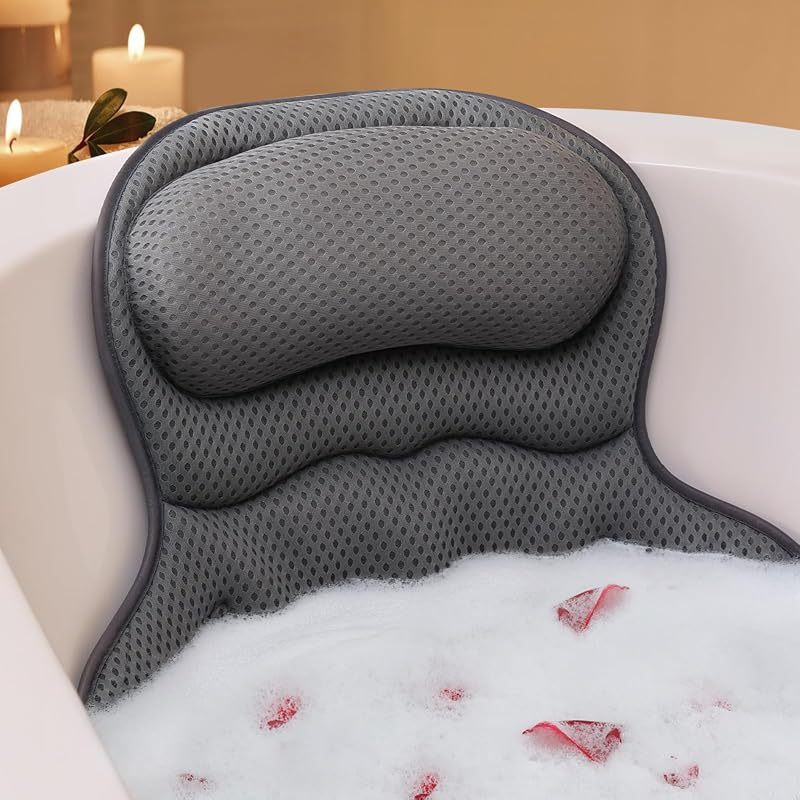 Luxury Grey Bath Pillow