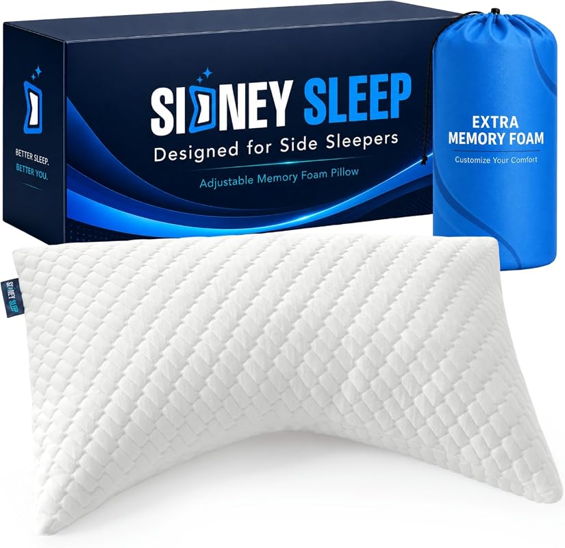 Sidney Sleep Adjustable Curved Cervical Contour Pillow